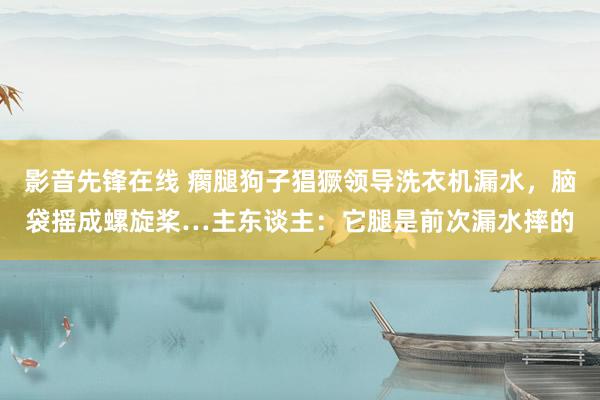 影音先锋在线 瘸腿狗子猖獗领导洗衣机漏水，脑袋摇成螺旋桨…主东谈主：它腿是前次漏水摔的